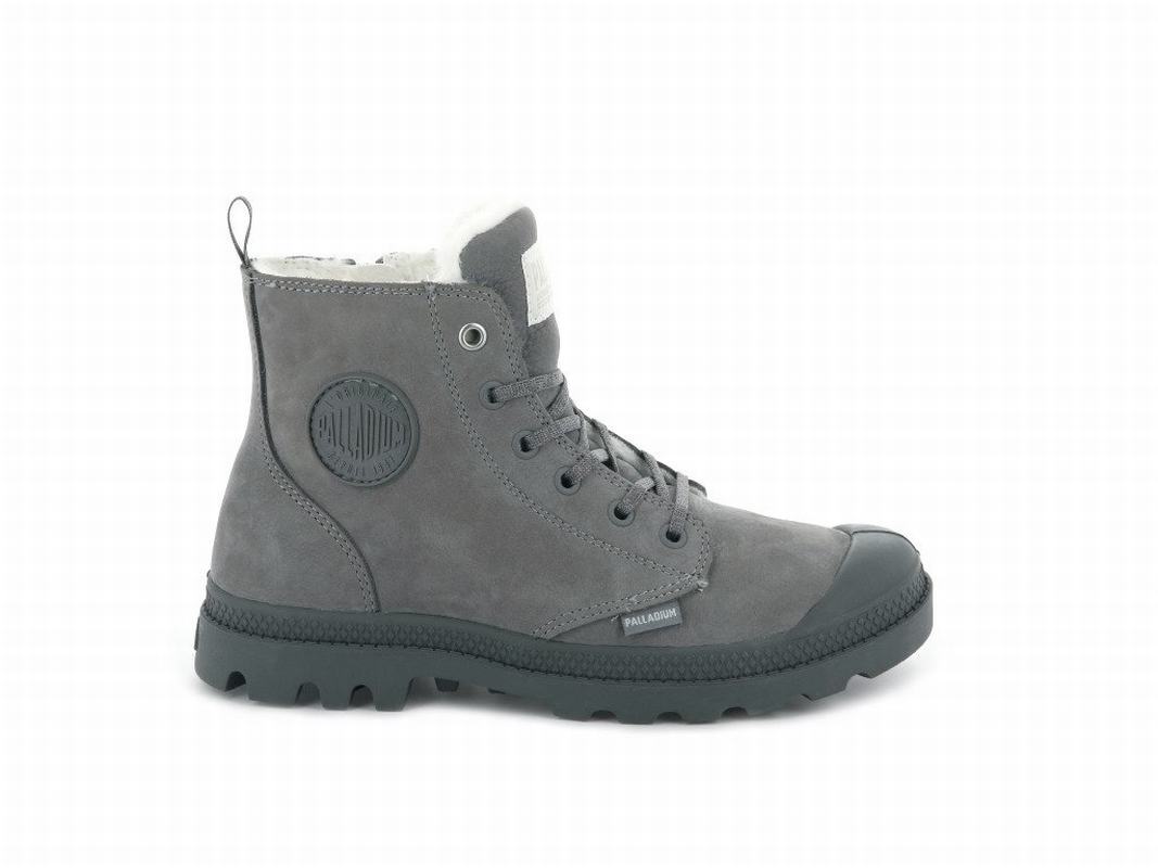 Botas Palladium Pampa Hi Zip Wl Mujer - Gris ||TIJY-38526||